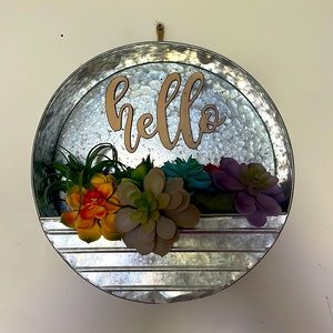 Galvanized wall decor